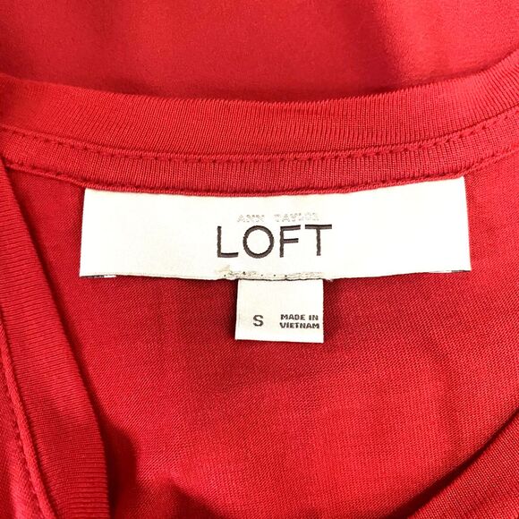 Loft Layered Hem Twofer Tank Top Solid Hot Pink Tiered Barbiecore‎ Size Small - Picture 3 of 4